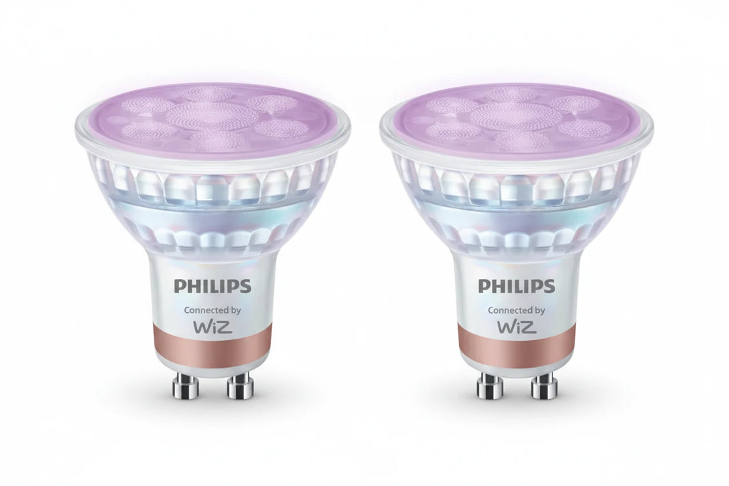 נורות ספוט חכמות צבעוניות Philips Smart LED PAR16 GU10 RGB – מארז זוגי עם מיליוני צבעים