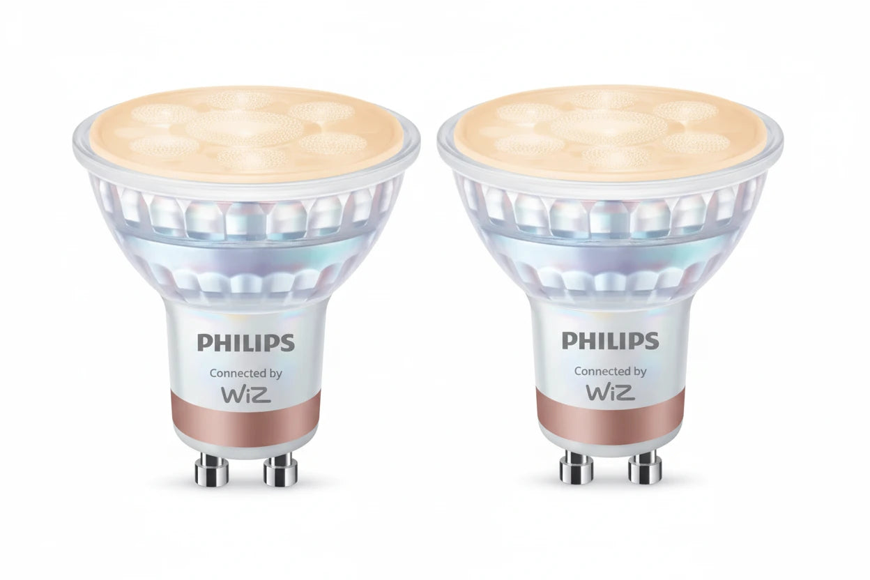 נורות ספוט חכמות Philips Smart LED PAR16 GU10 – מארז זוגי עם לבן מתכוונן