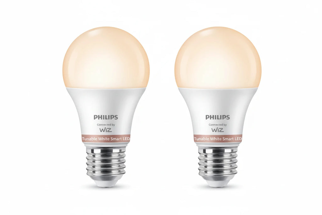 נורות LED חכמות Philips Smart LED A60 E27 60W – מארז זוגי עם לבן מתכוונן