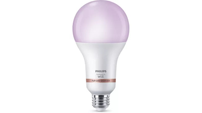 נורת LED חכמה צבעונית Philips Smart LED A80 E27 RGB 150W – נורה עוצמתית במיוחד עם מיליוני צבעים