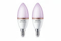 נורות נר חכמות צבעוניות Philips Smart LED Candle C37 E14 RGB – מארז זוגי עם מיליוני צבעים