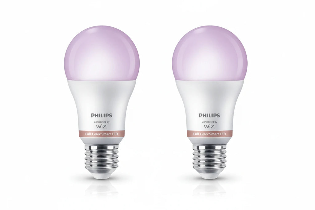 נורות LED חכמות צבעוניות Philips Smart LED A60 E27 RGB – מארז זוגי עם מיליוני צבעים