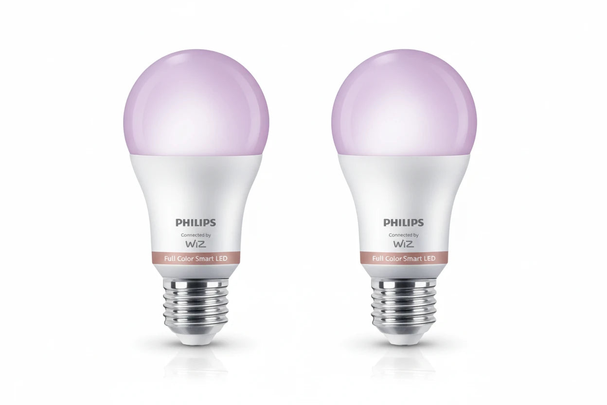 נורות LED חכמות צבעוניות Philips Smart LED A60 E27 RGB – מארז זוגי עם מיליוני צבעים
