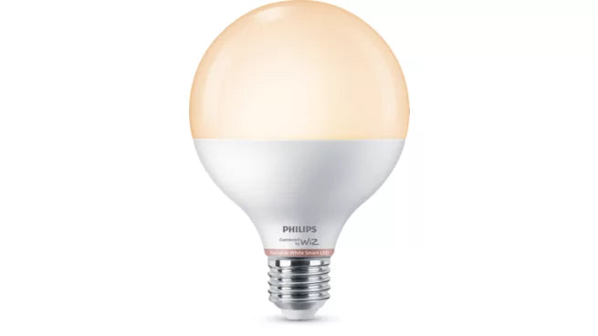 נורת LED חכמה Philips Smart LED Globe G95 E27 – נורת כדור חלבית עם לבן מתכוונן