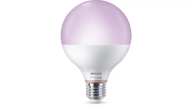 נורת LED חכמה צבעונית Philips Smart LED Globe G95 E27 RGB – נורת כדור יחידה עם מיליוני צבעים