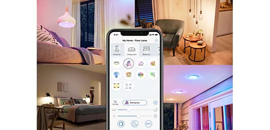 שליטה בתאורה חכמה Philips Smart LED דרך אפליקציה בסמארטפון לניהול תאורה בחדרים שונים בבית